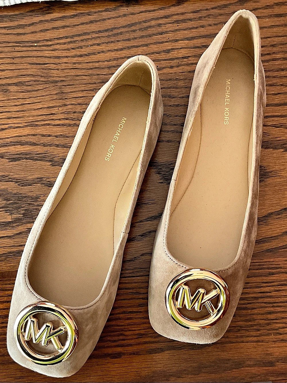 Michael Kors Piper Flex Suede Ballet Flat Flats in Brown